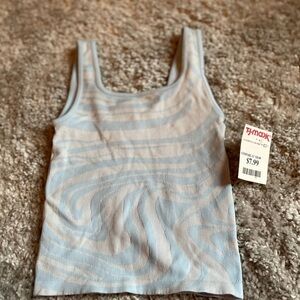 Stylish Blue and White Women's Top